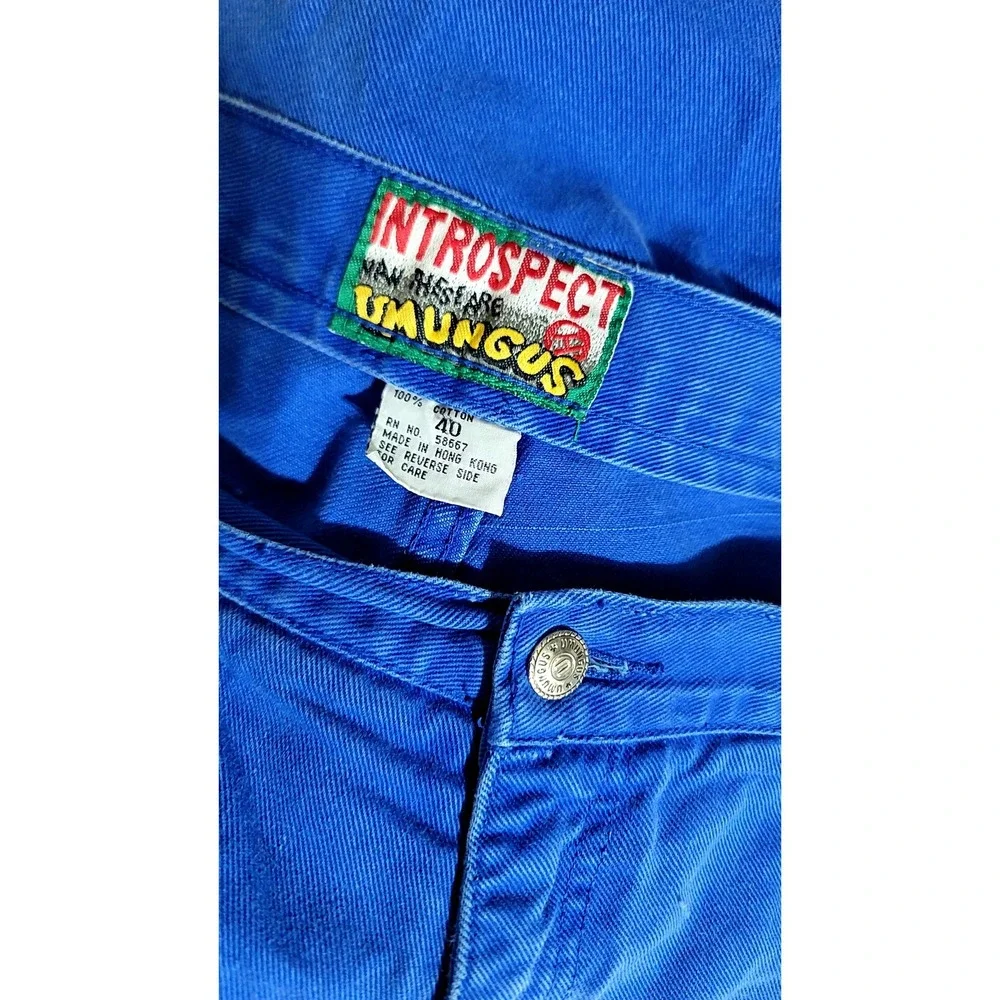 Vintage Umungus Introspect‎ Men's Blue Denim Jean Shorts, 90s Style, Size 40